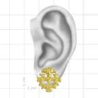 celtic field - Ohrstecker Hiddenseekreuz 750 Gelbgold