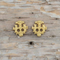 celtic field - Ohrstecker Hiddenseekreuz 750 Gelbgold