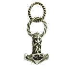 celtic field - Anhänger Thors Hammer (Maske groß) mit Schlaufe 925 Silber antik
