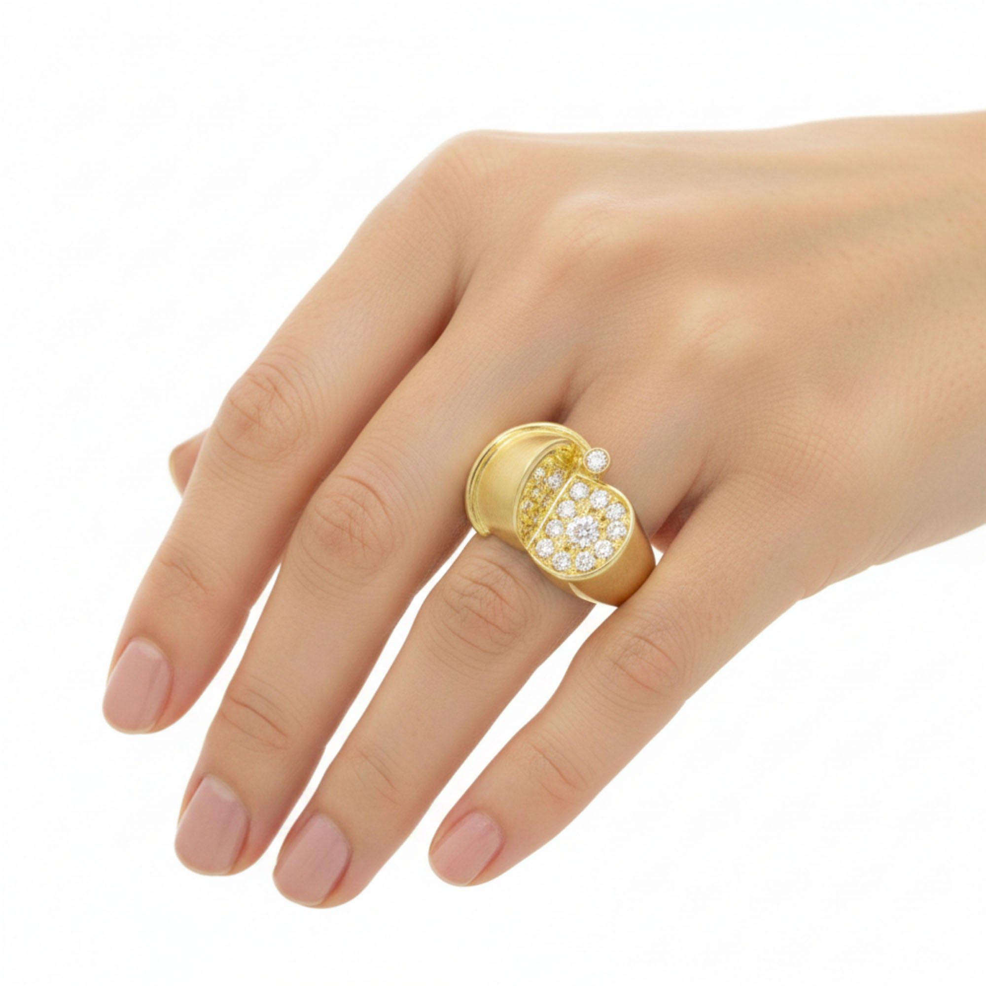 Ring 585 Gold Diamonds 0.28 ct. Hsi