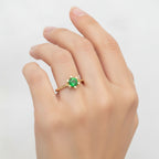 Damenring 585 Gold Tsavorit (0,58 ct.)