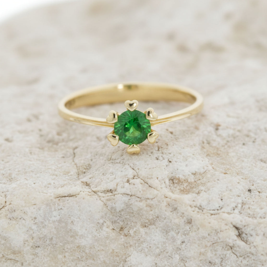 Damenring 585 Gold Tsavorit (0,58 ct.)