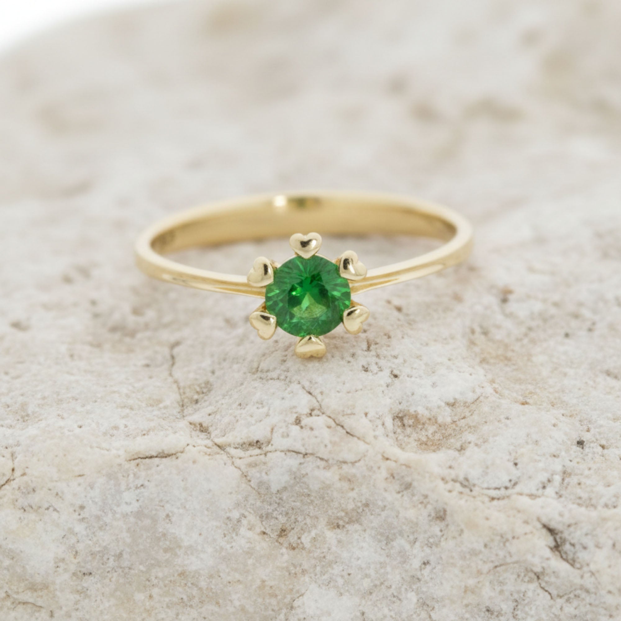 Damenring 585 Gold Tsavorit (0,58 ct.)